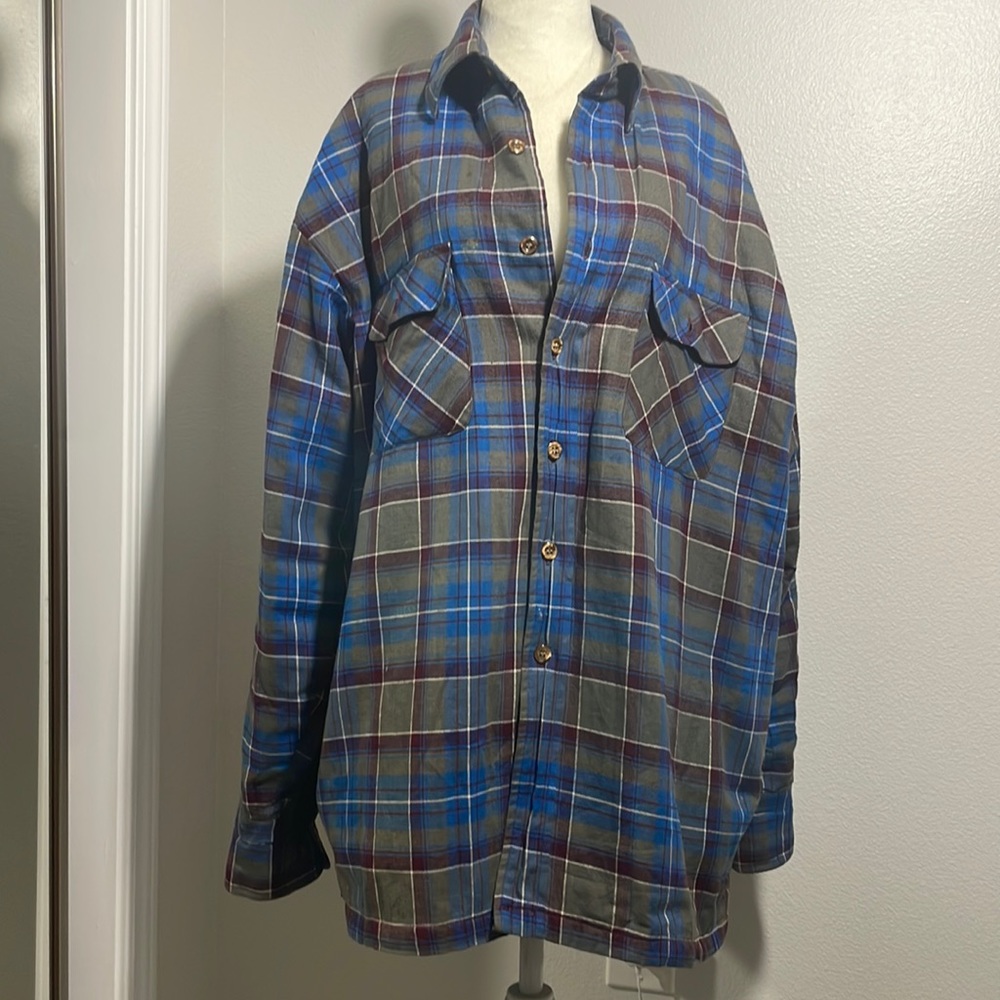 Oversized Flannel Front Button Up - image 1